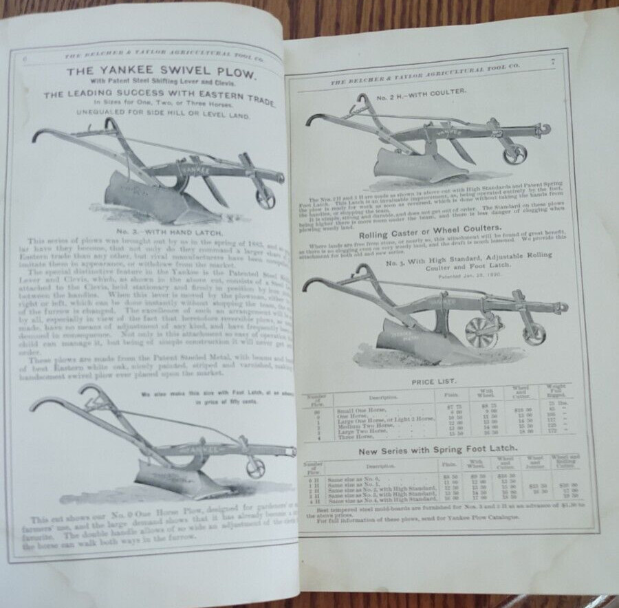 Belcher and Taylor Agricultural Tool Company catalog Farm Implements 1895 ,72pgs