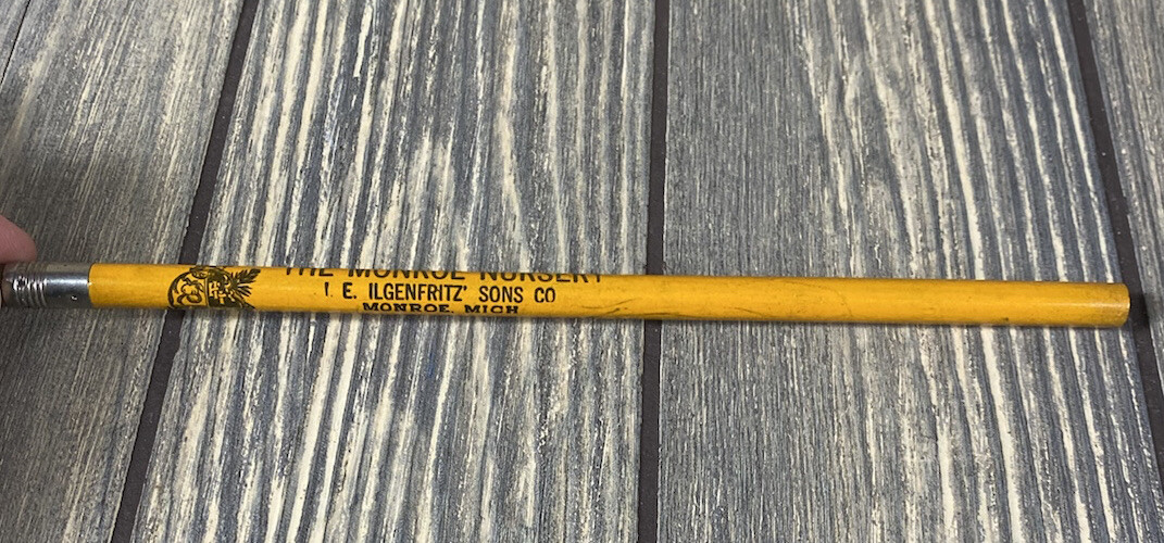 Vintage Yellow The Monroe Nursery I E Ilgenfritz Sons Co Unsharpened Pencil