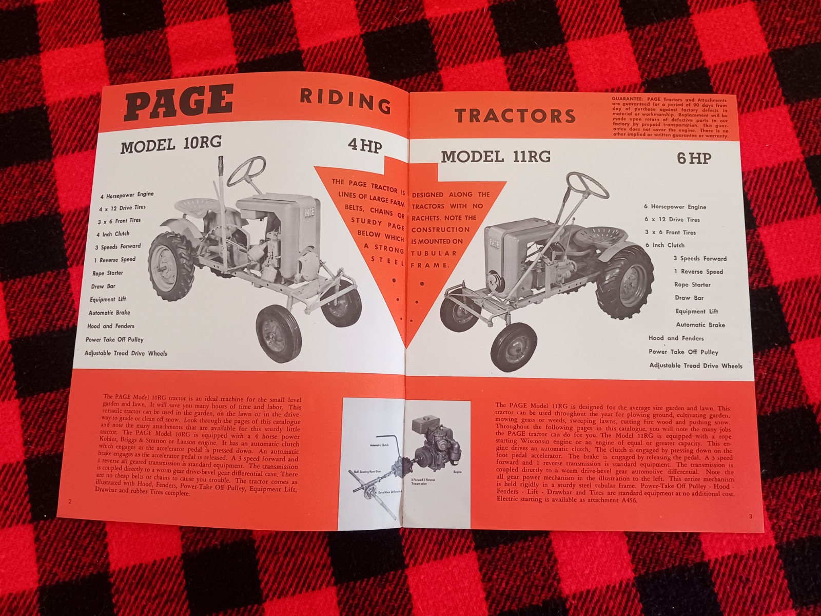 1960 Page Garden Tractor Catalog Milwaukee Dairy Farm Brochure Flyer