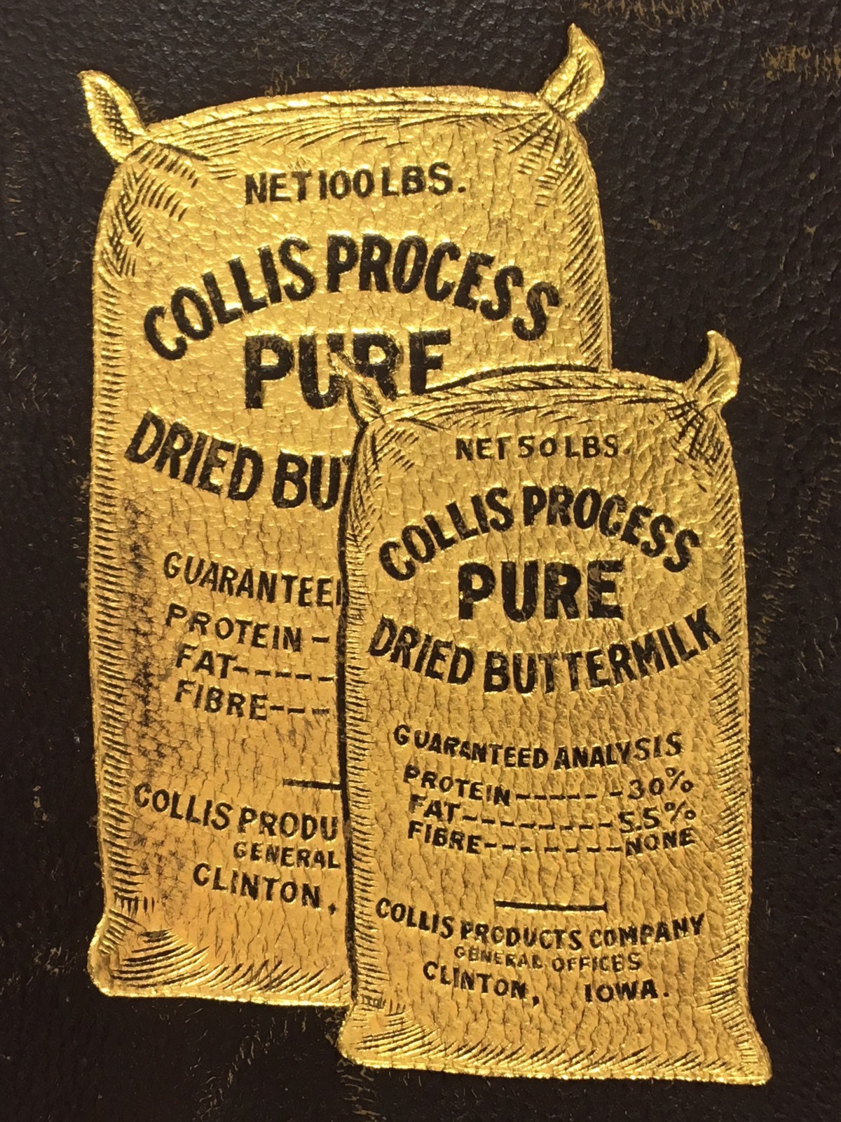 1926 Collis Products Clinton Iowa Advertising Dry Buttermilk Calendar Notebook