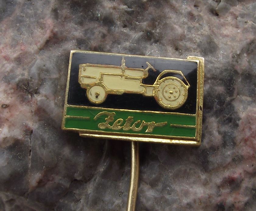Antique Zetor Tractors Czech Agricultural Farming Machines Farm Black Pin Badge