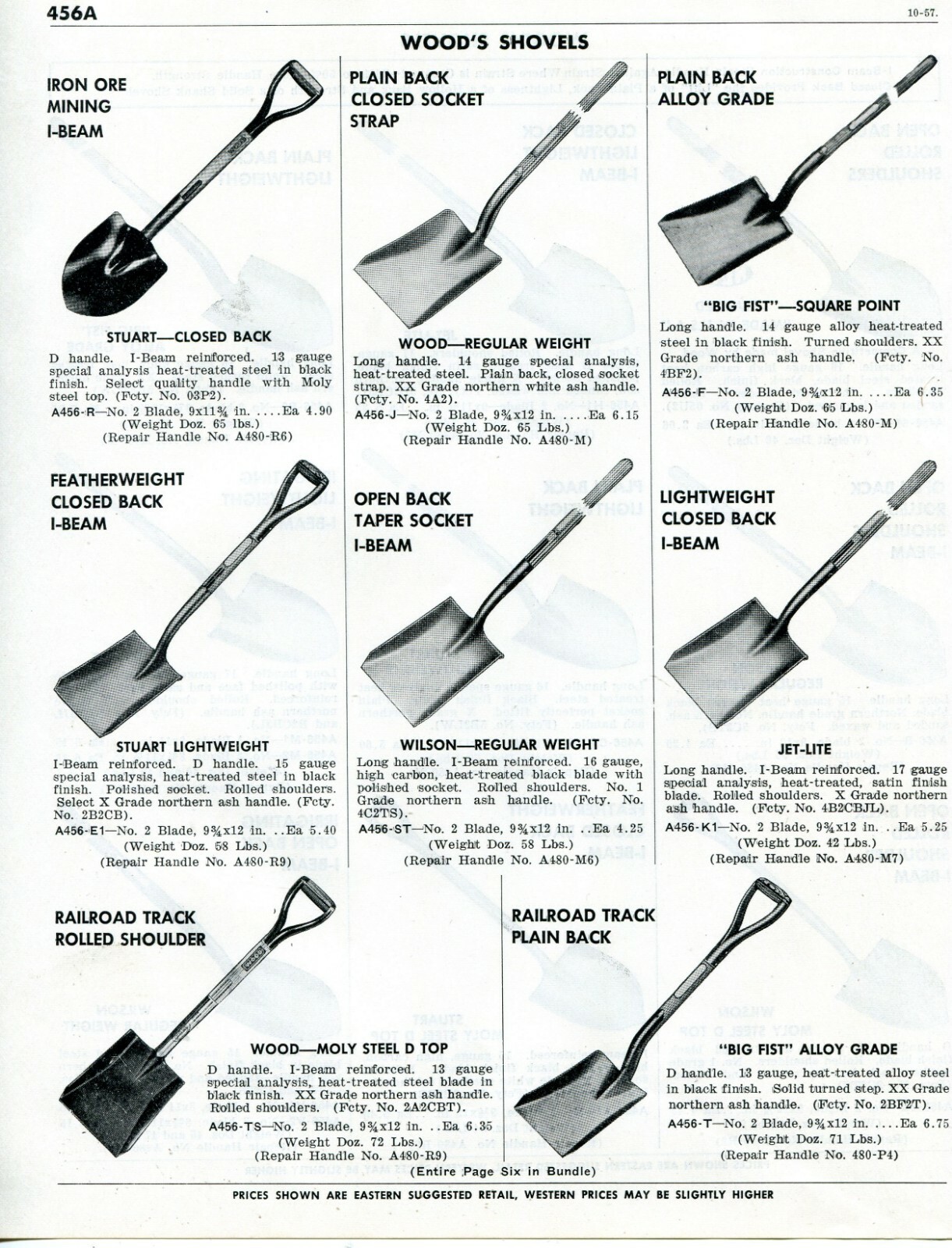 1958 Print Ad of Wood&rsquo;s Shovels iron ore mining jet-lite wilson stuart railroad