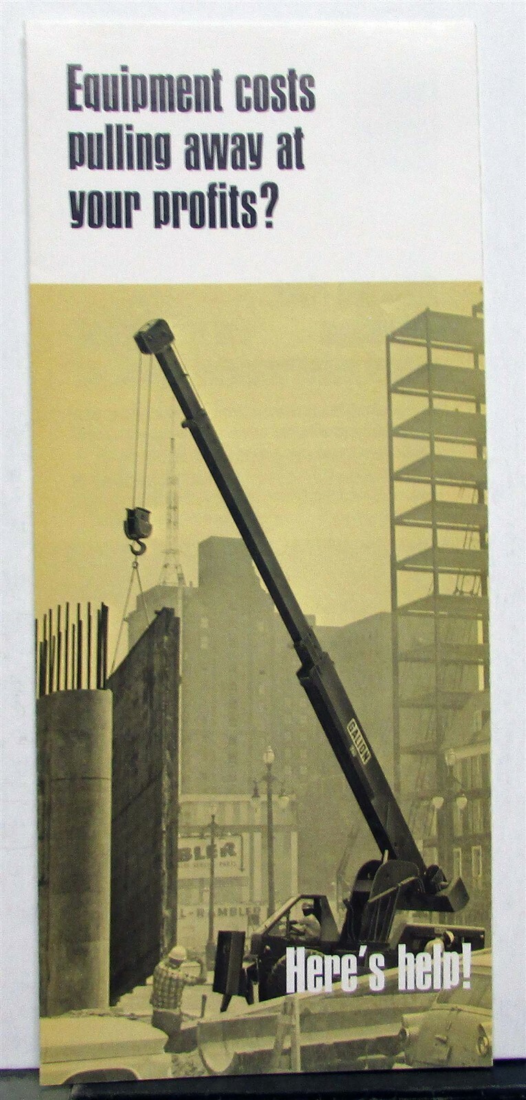 1970 Galion Crane Rental Plan Specifications Construction Sales Brochure