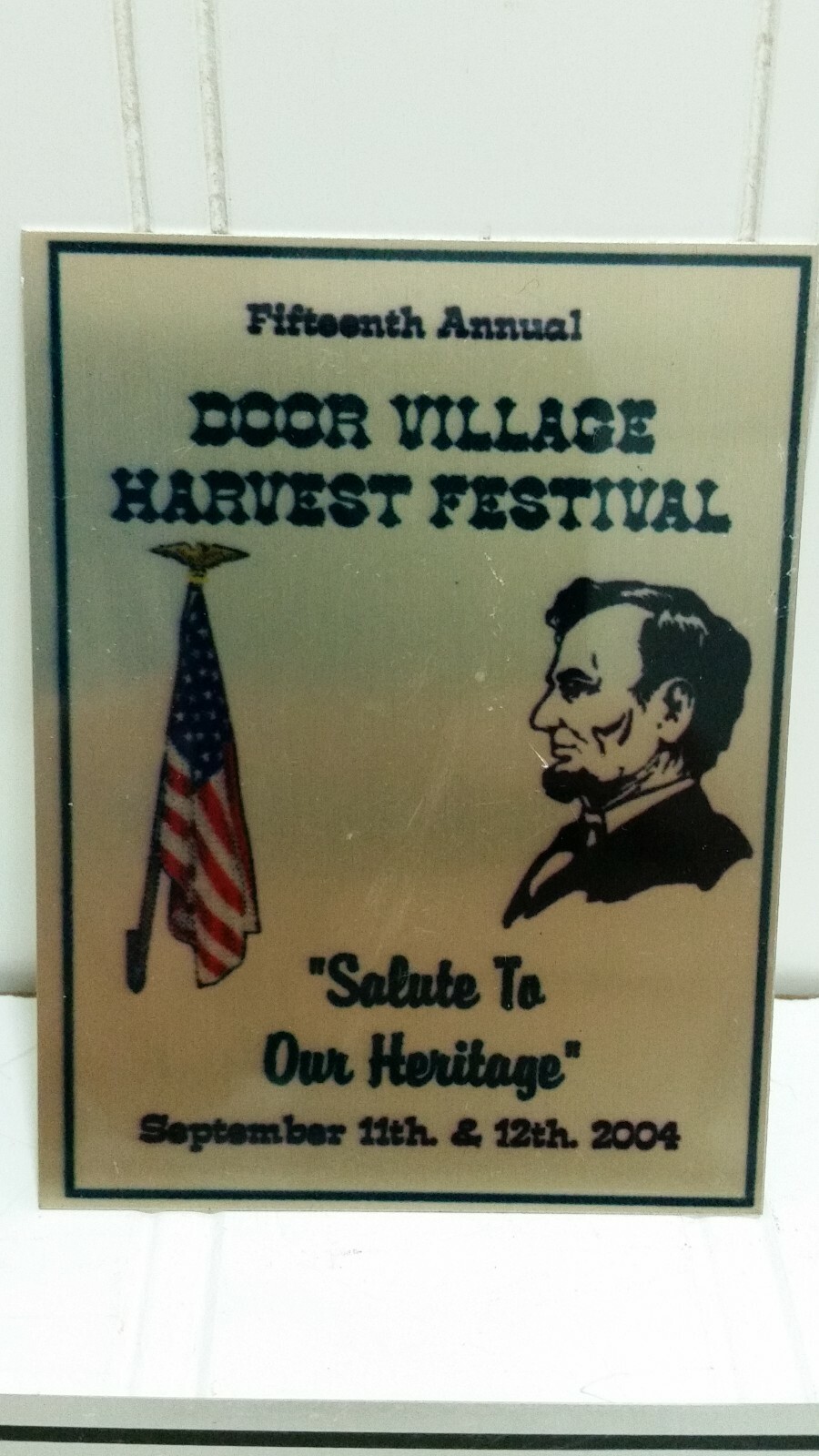 Show EXHIBITOR PLAQUE Lot Steam Gas Harvest Fest Car Tractor Power Indiana
