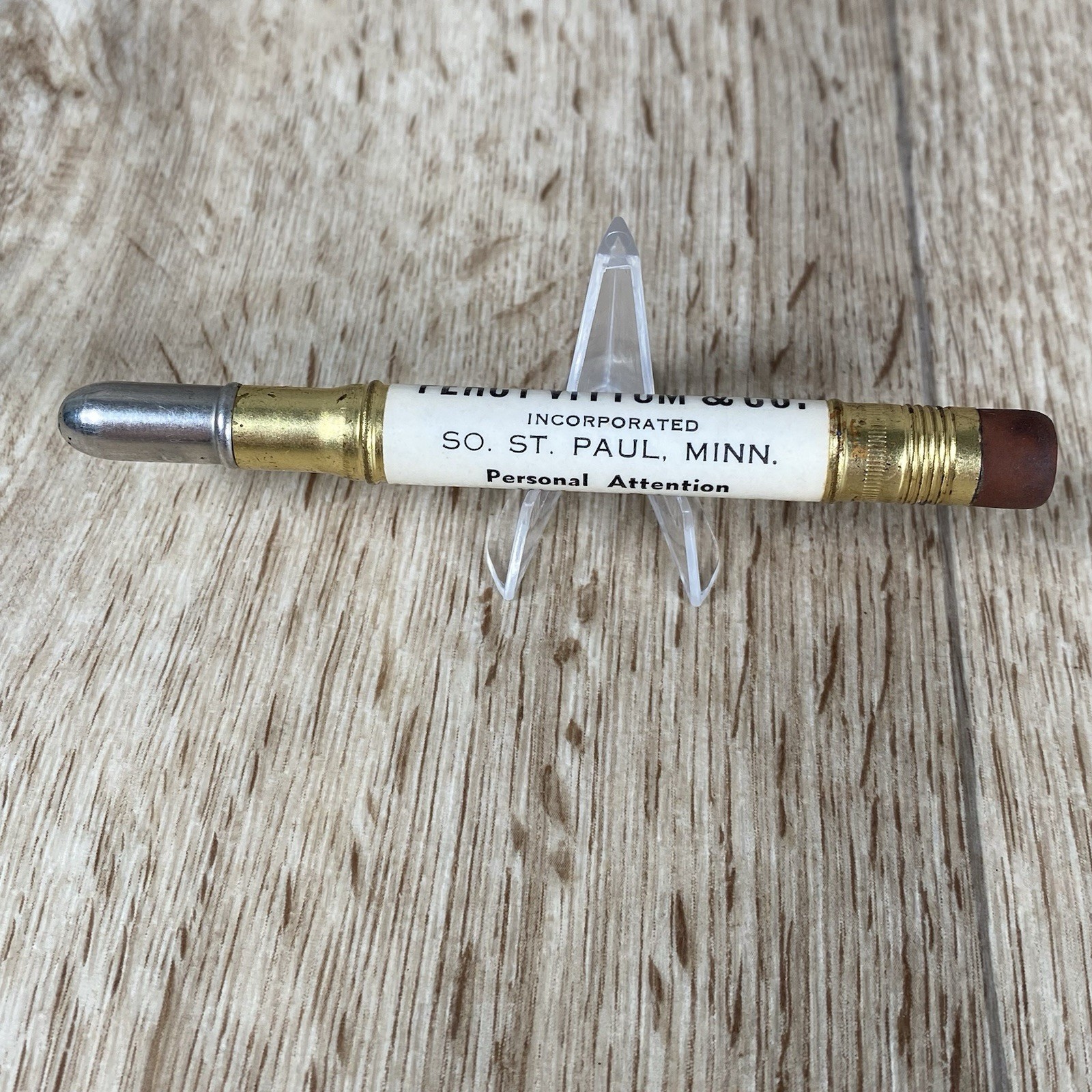 Vintage Percy Vittum & Co. Bullet Pencil South St. Paul, Minn.
