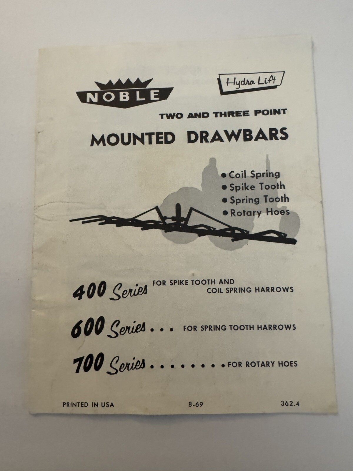 Vintage 1960&rsquo;s Noble Manufacturing Co. Farm Agriculture Equipment Catalog
