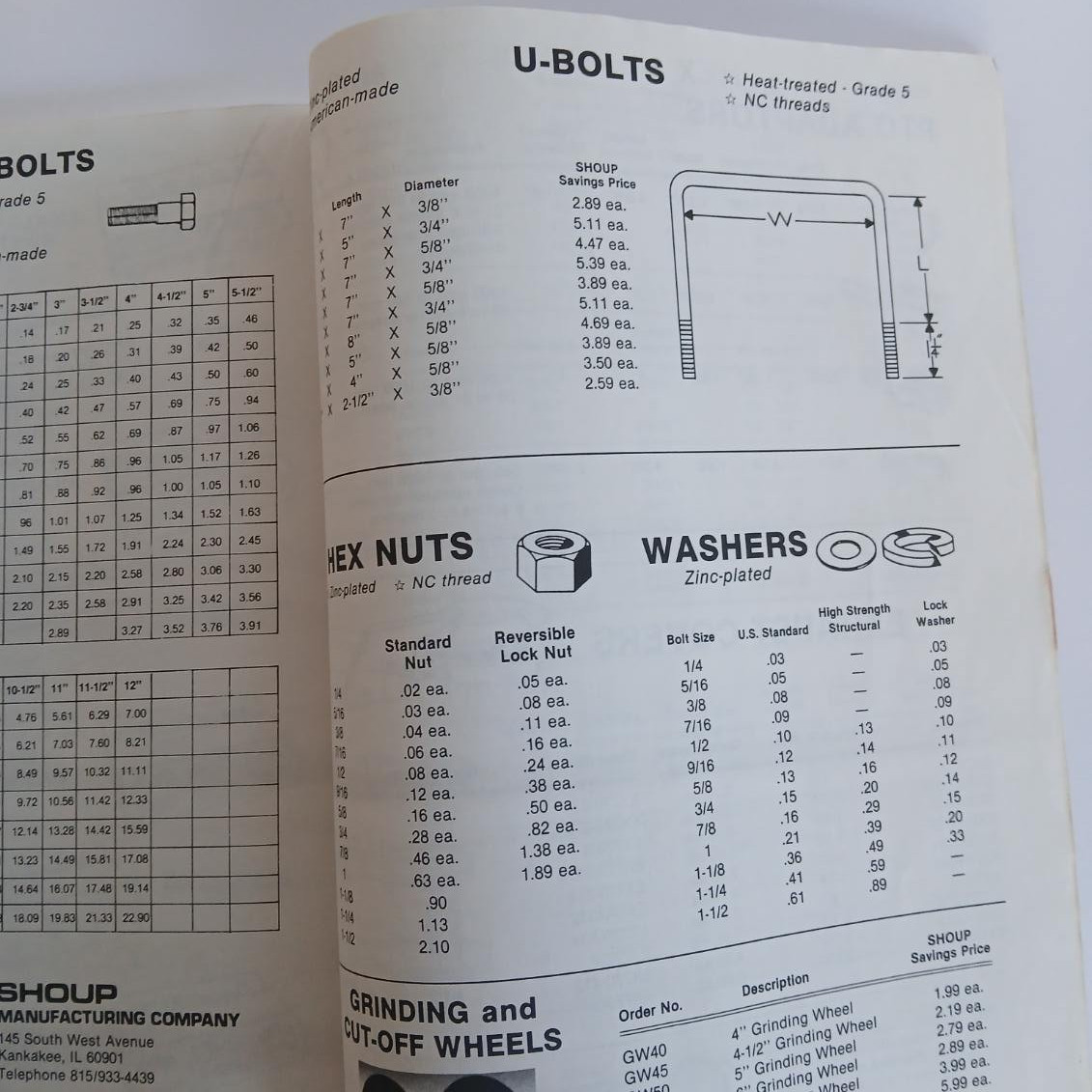 Shoup Manufacturing Company Fall 1986 Catalog Tractor Parts Kankakee IL. Farming