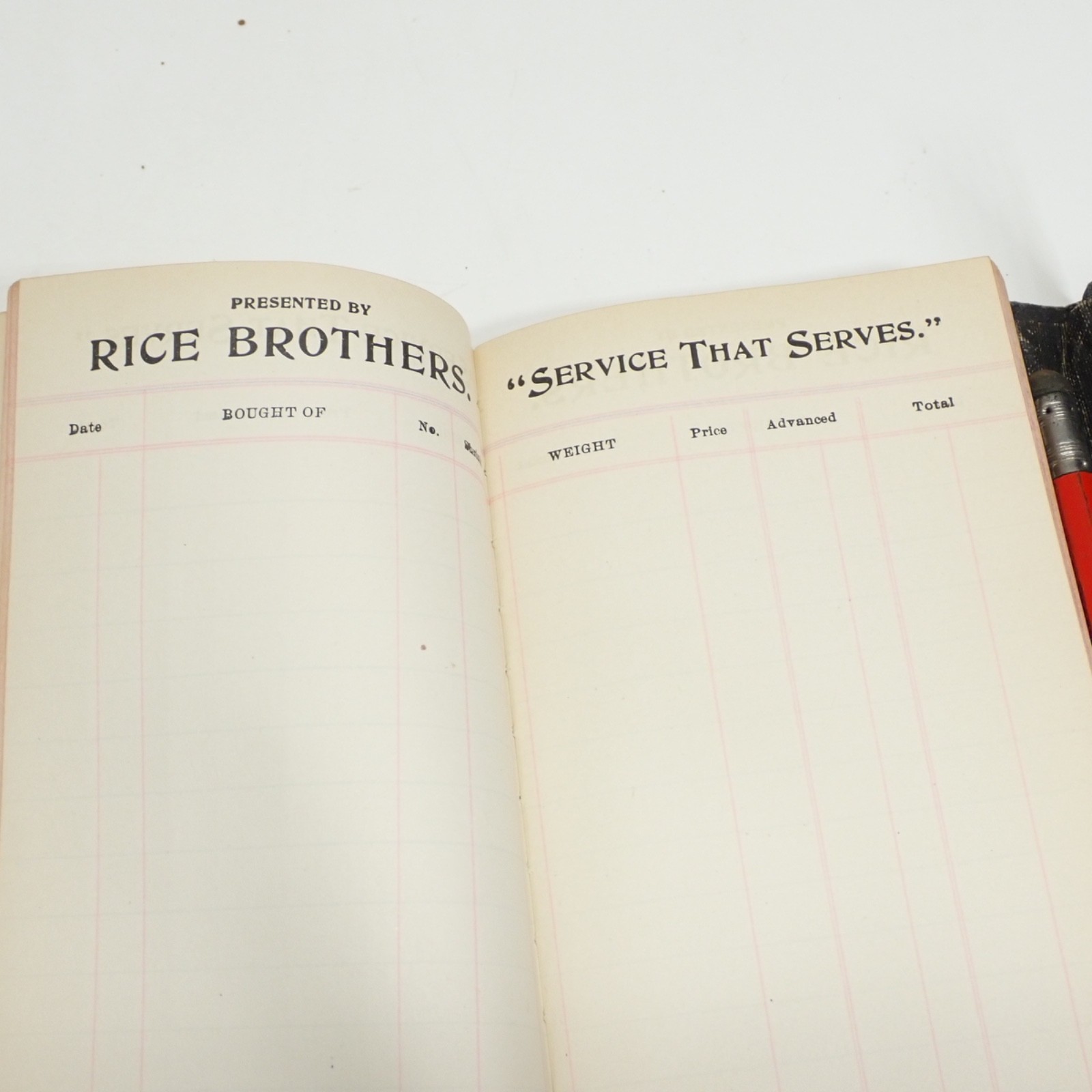 1917-18 Livestock Auction Ledger Rice Brothers Sioux City Chicago Leather K39