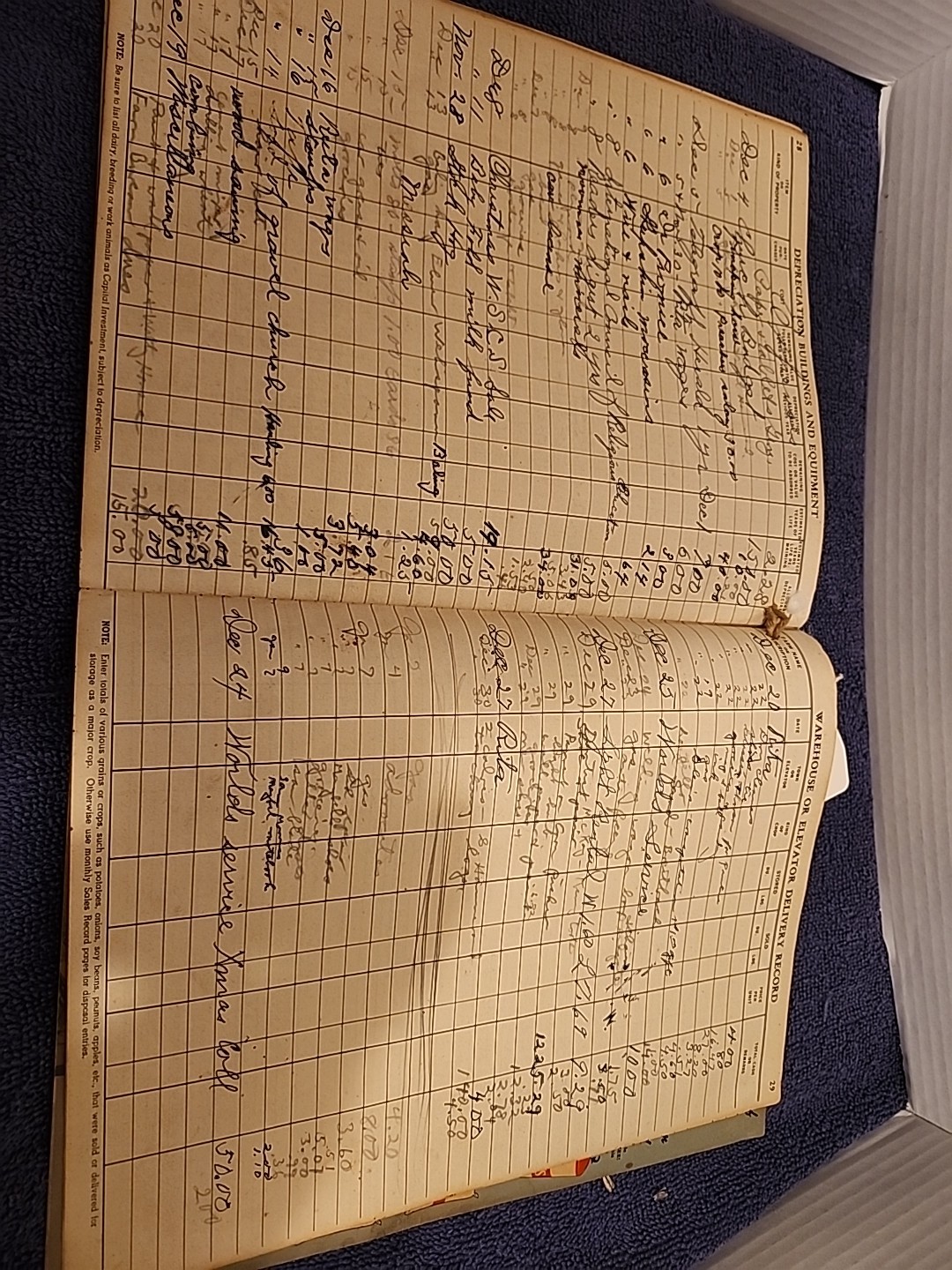1947 EDITION;CAREY FARM RECORD BOOK;SHERRILL,IA;USED!!!!J.J. BEHR
