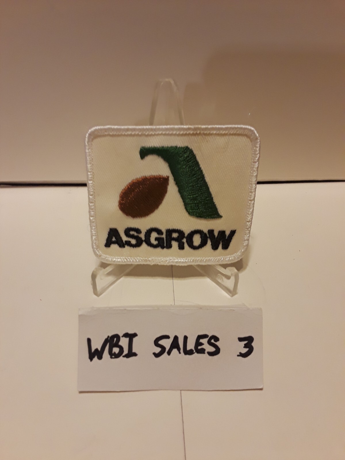 Vintage Asgrow Seeds Iron/Sew on Patch 3 x 2 1/2