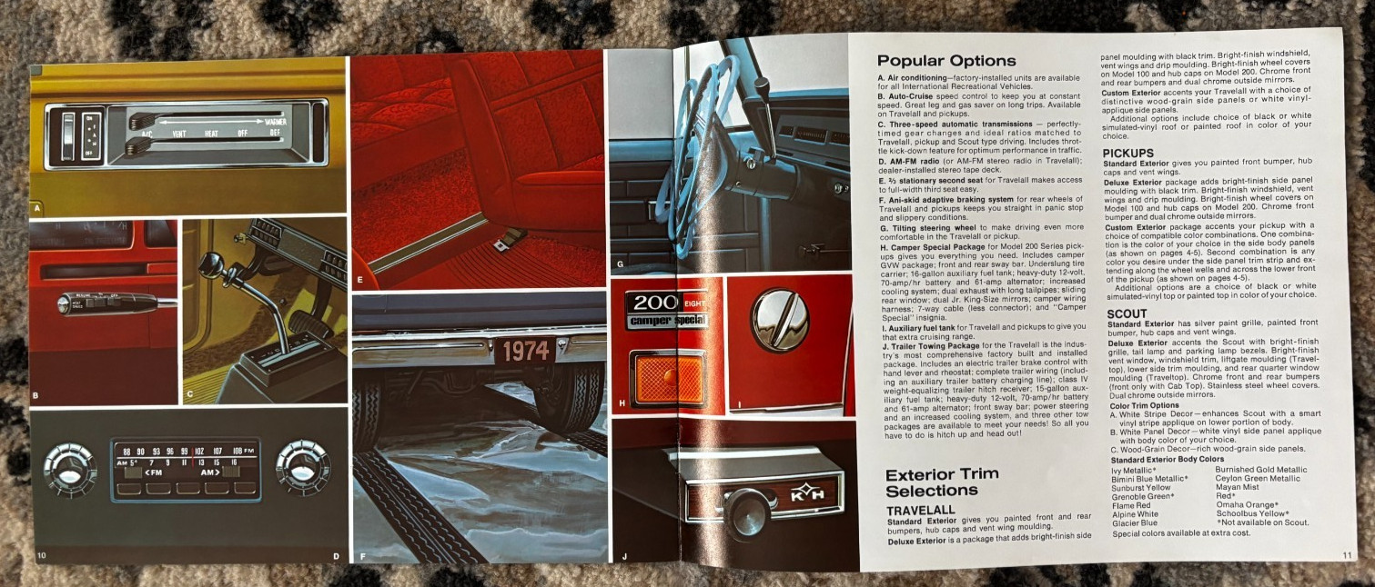 International Harvester Scout RV For 1974 Brochure DCPA26