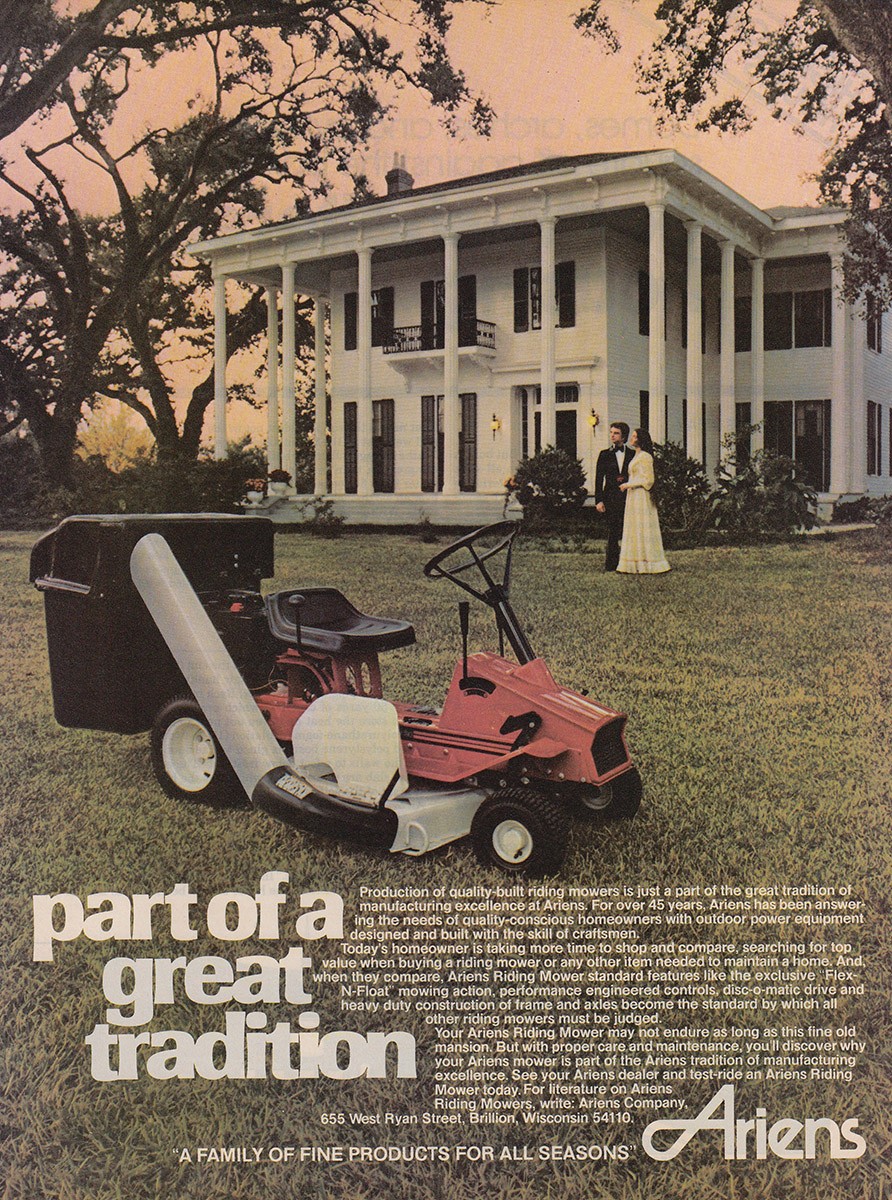 1981 Ariens Riding Mower: Part of a Great Tradition Vintage Print Ad