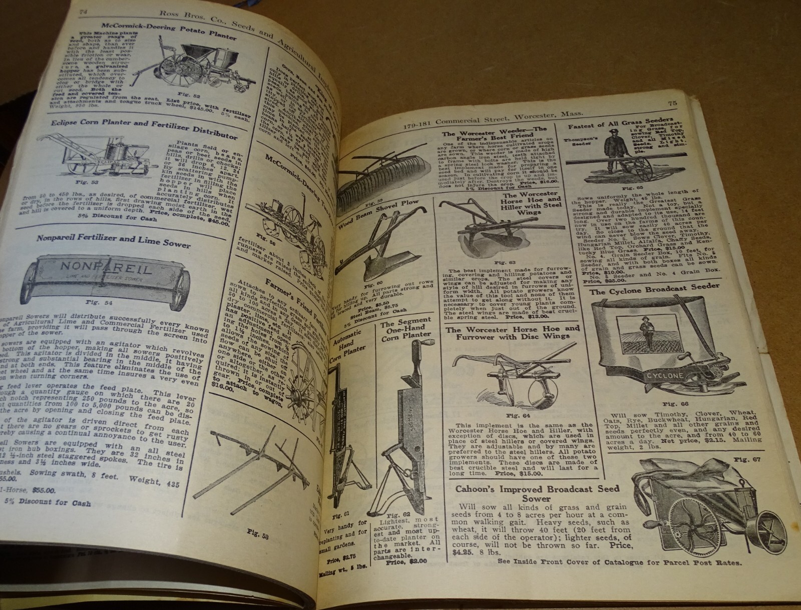 1932 Ross Bros. Catalog (Seeds, Tools, Farm Equipment, Mowers, etc) Worcester MA