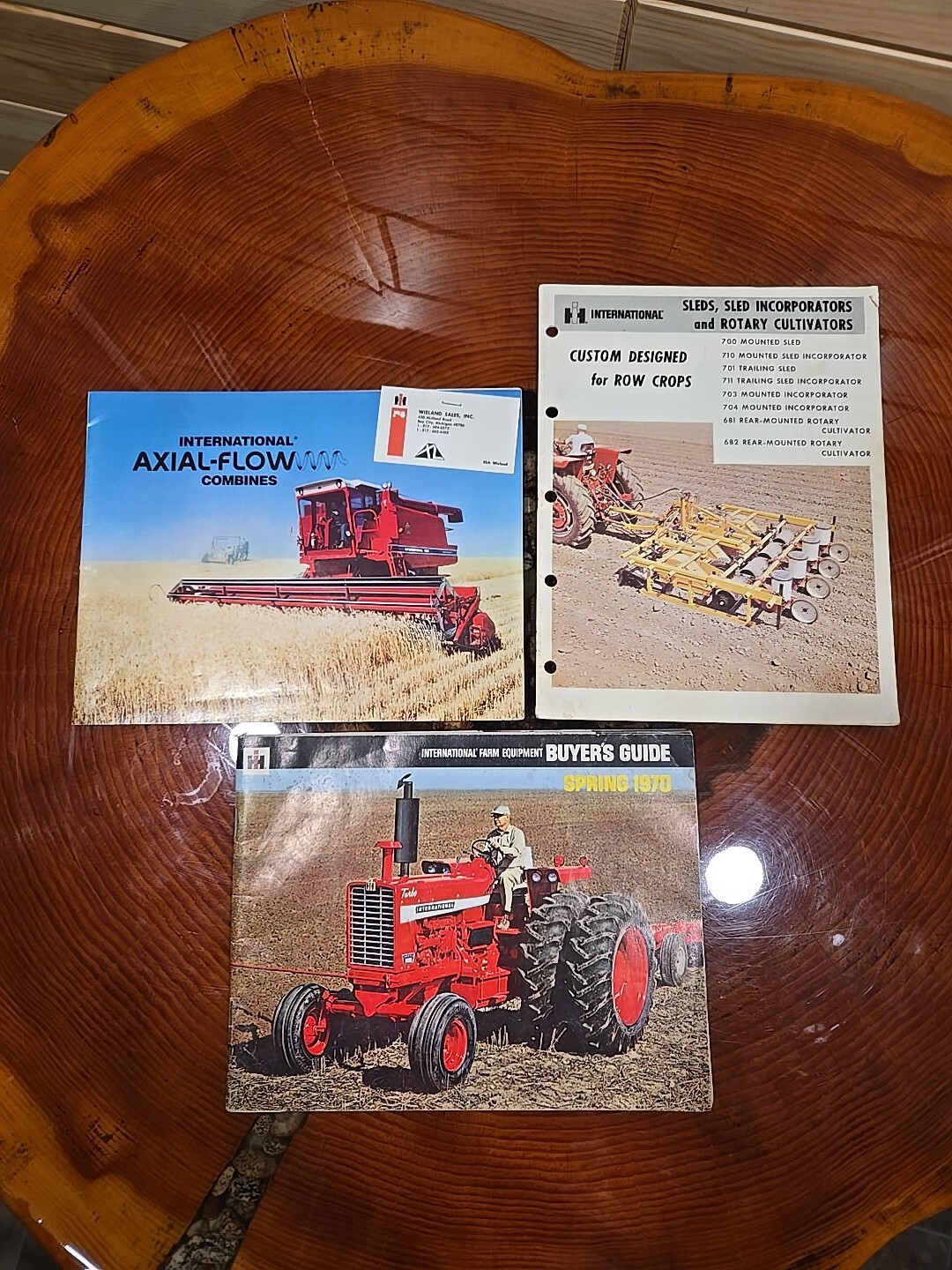 Lot (3) Vintage International Farm Equipment Brochures Tractors Combine Planter