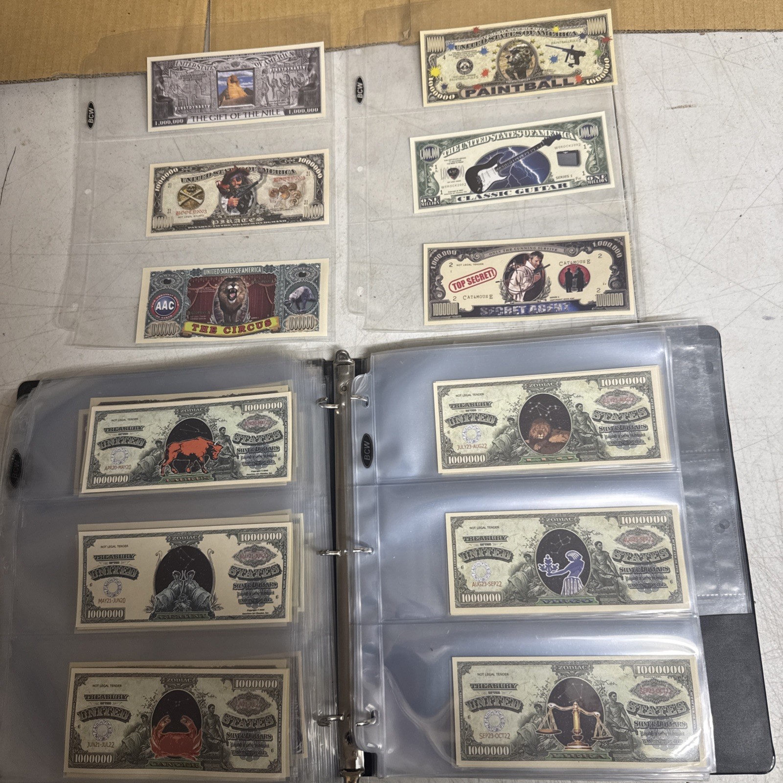 Huge Collection of 200+ Million Dollar Bills Mixed Themes /
