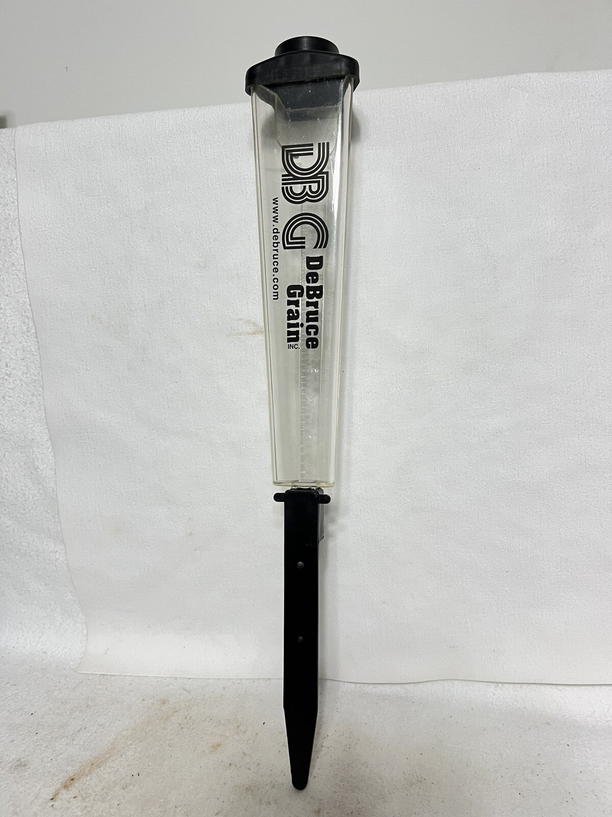 Vintage DeBruce Grain Rain Gauge Push in or Post Mount garden Farm Sign