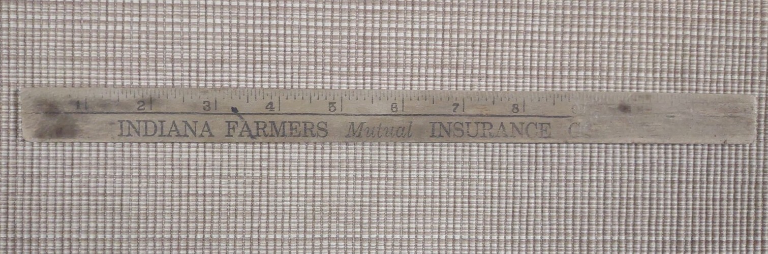 Oxford indiana G.R. Simmons Agency Ruler Phone # 83 Indiana Farmers Mutual Ins.