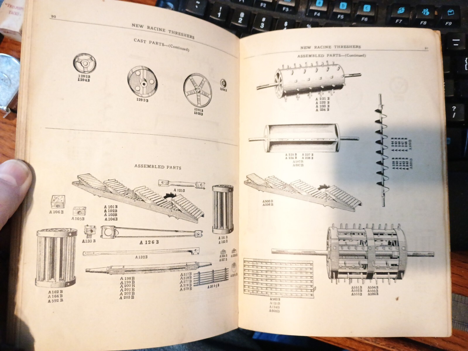 Vintage 1927 Repair Part Farm Catalog Book New Racine Threshers Thresher Machine
