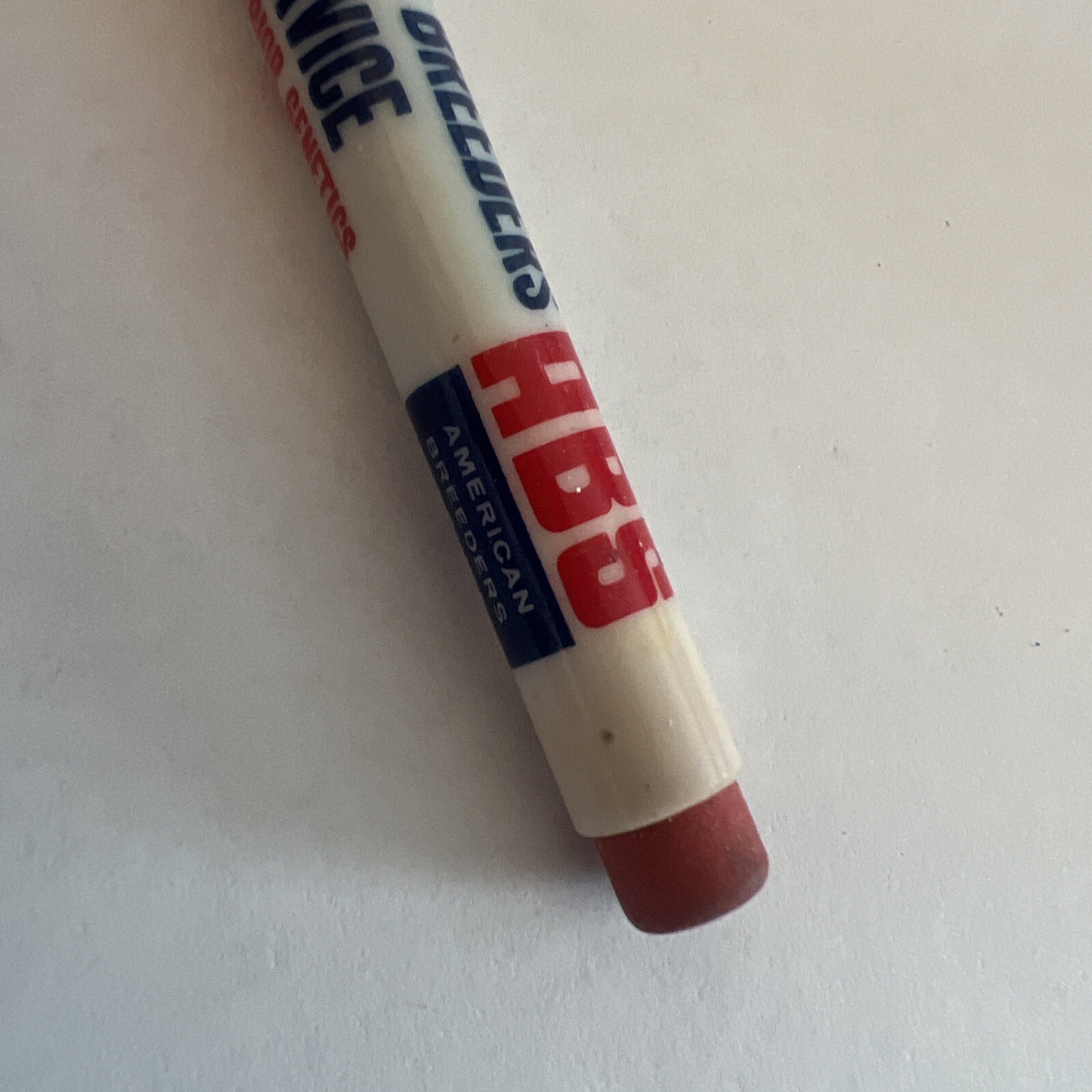 ABS American Breeders Service Bullet Pencil Farm Genetics Vintage Advertising