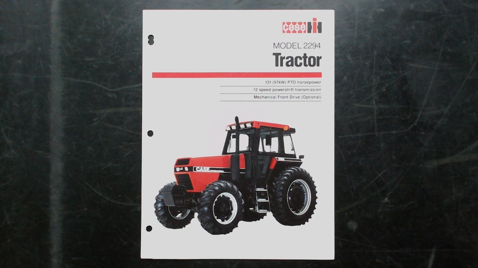 Case IH Model 2294 Tractor Brochure Vintage Agricultural Farming Spec Sheet