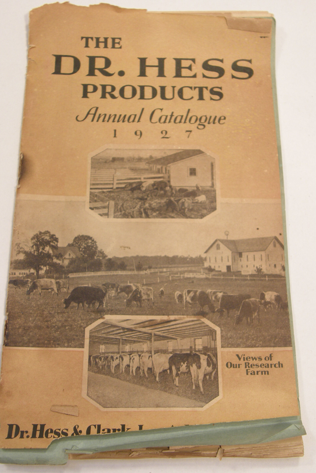 VINTAGE 1927 DR HESS CATALOG ASHLAND OHIO LIVESTOCK POULTRY PIGS COWS REMEDIES