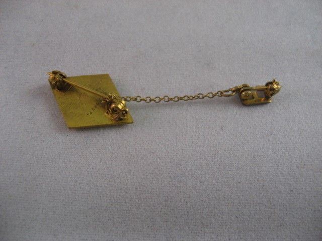 Vintage 4-H Junior Leadership Pin 1/20 10K Gold Filled w/ E Guard Chain Lapel