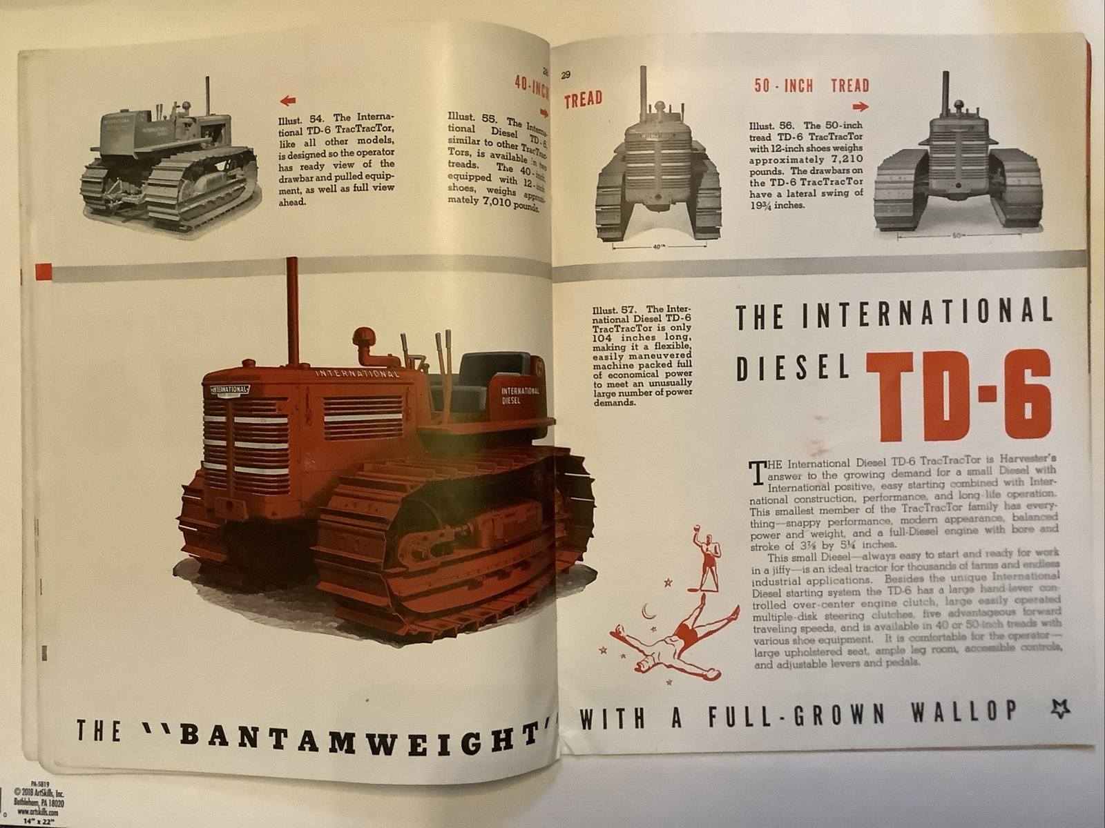 VINTAGE INTERNATIONAL DIESLE TRACTORS TD6, TD9, TD14, TD18 48 PAGES CATALOG