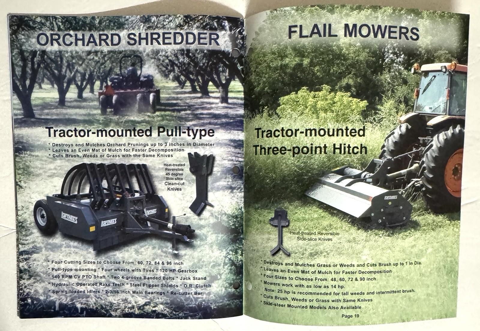 Loftness Flail Shredders And Mowers 2009 Dealer Catalog Brochure Agriculture