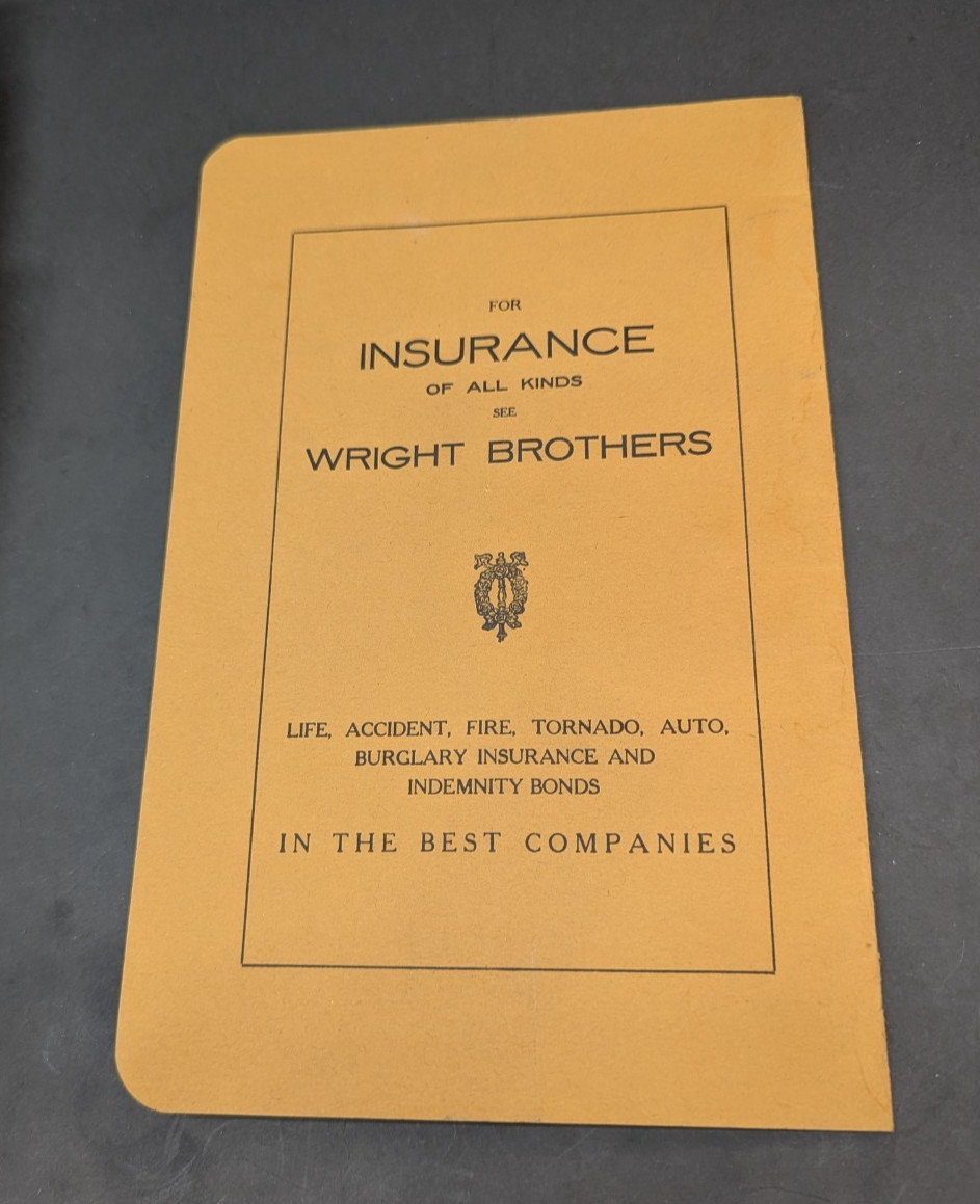 Insurance of all kinds Wright Brothers In The Best Companies Softcover Vintage