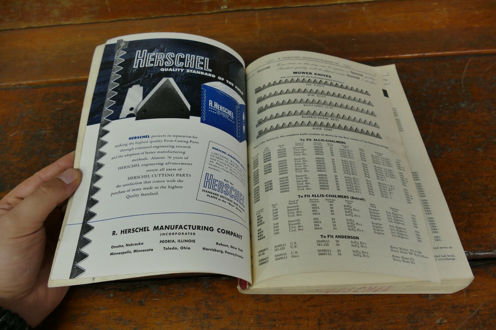 Vintage 1959 R HERSCHEL MFG CO Catalog Farm Implement Machinery Tools PEORIA IL