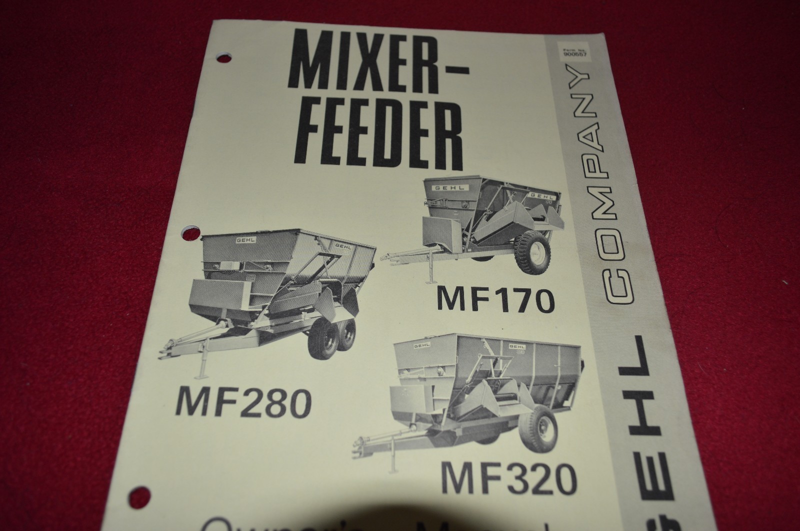 Gehl 170 280 320 Mixer Feeder Operator&rsquo;s Manual BVPA