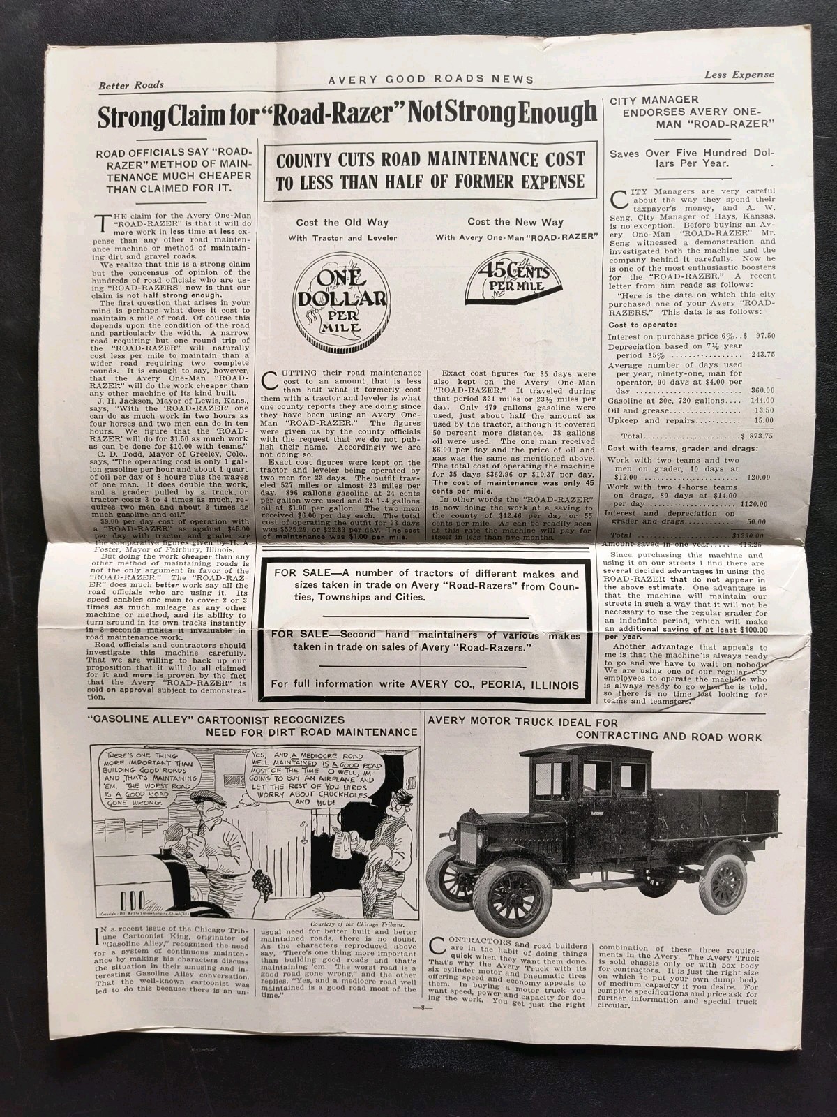 1921 BF Avery Dealer Advertising Brochure Print Advertising Company Letter Lot