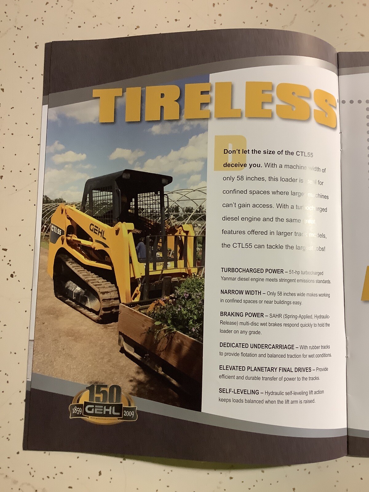 GEHL FULL LINE COMPACT TRACK LOADERS 12 PAGES 2009 Sales Brochure