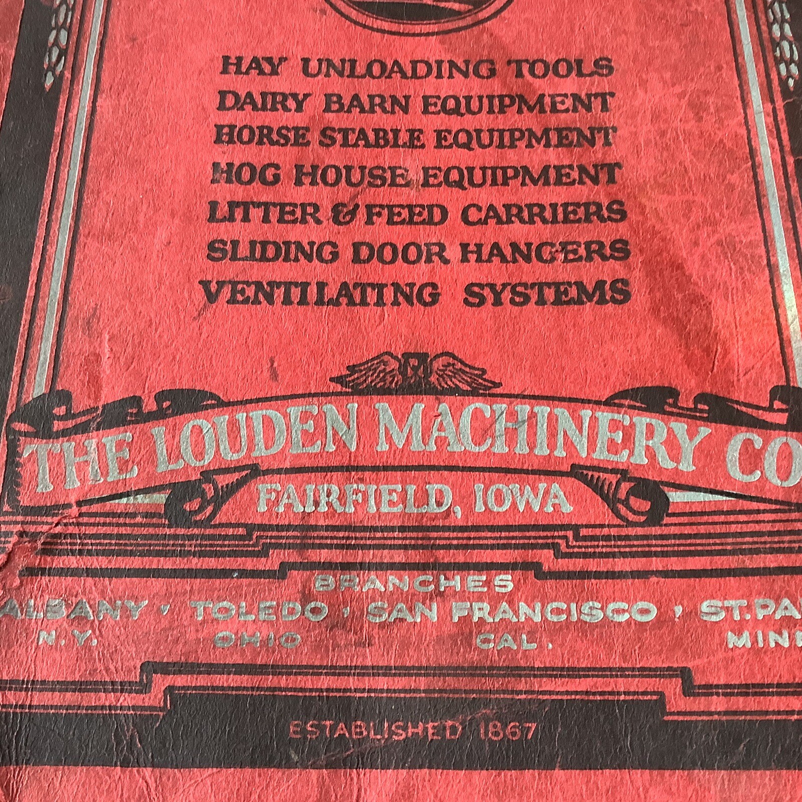 Louden 1933 No. 55 Farm Machinery Catalogue Milk Stools Troughs Pig Pens Pre Own