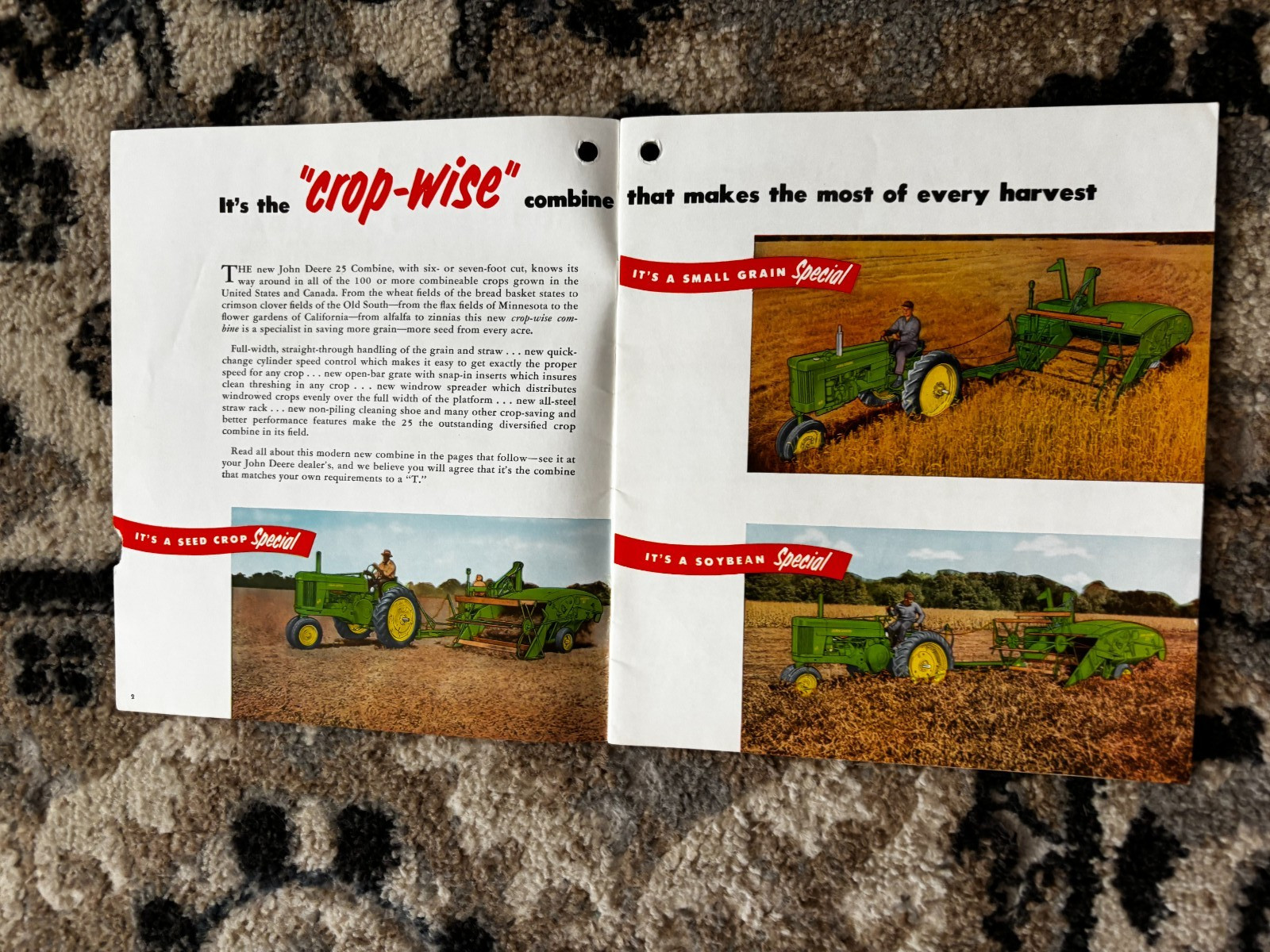 John Deere 25 Combine For 1953 Brochure DCPA26