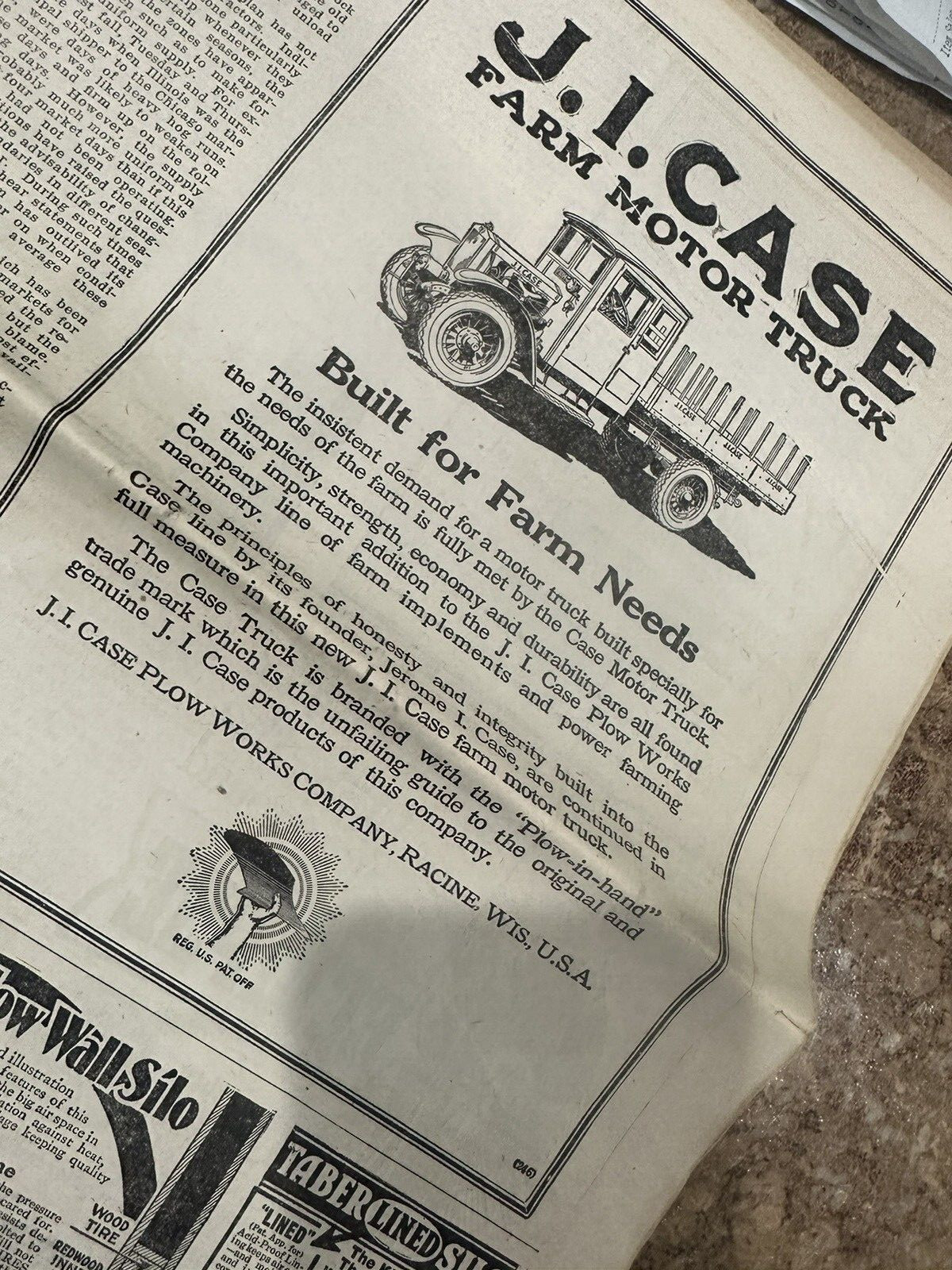 5 VTG Wisconsin Agriculturist Farmer Newspapers 1918-1920 TRACTOR ADS Logging