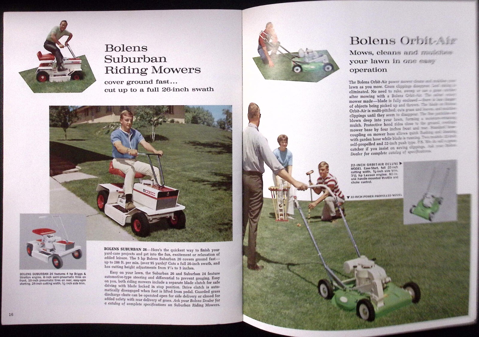 1967 Bolens Lawn Mower Dealer Brochure Catalog Outdoor Power Equipment