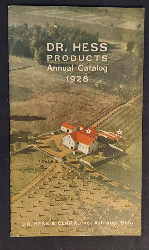 1928 Dr Hess Products Catalog Hess Clark Ashland OH Veterinary Farm Animals