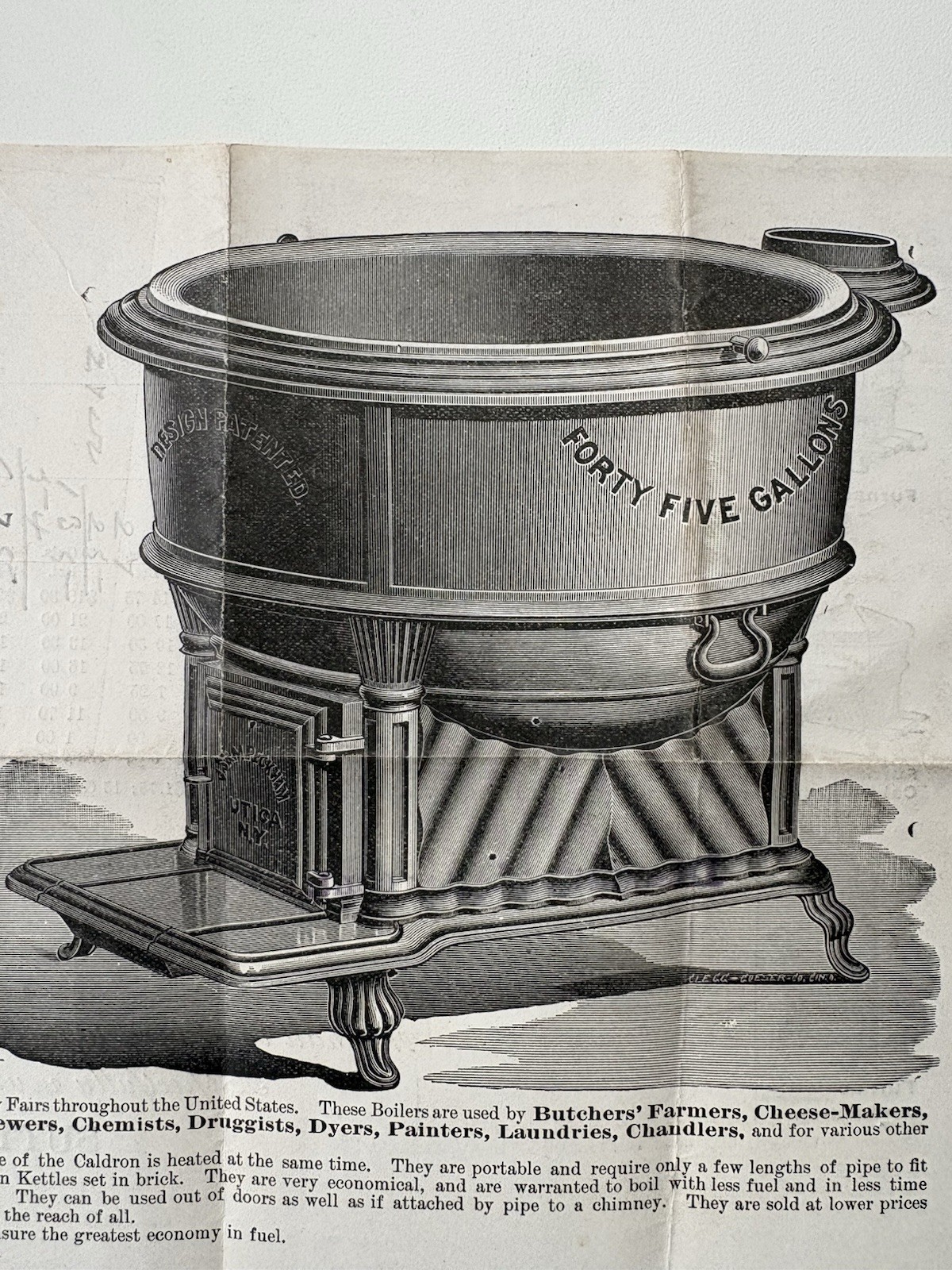 Antique Peckhams Portable Agricultural Furnace Boiler Graphic Advertisement
