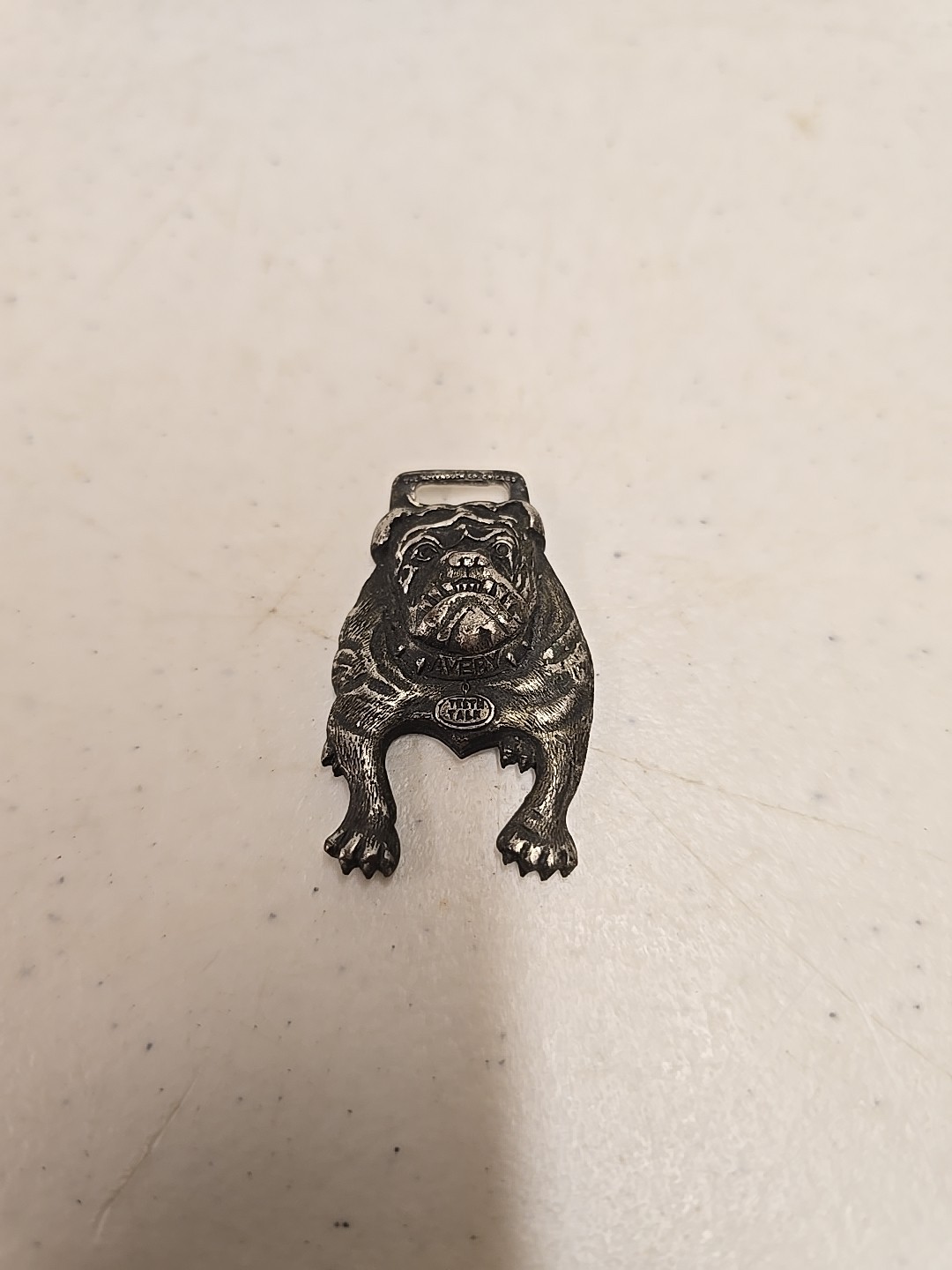 Antique Avery MFG Co Peoria IL Bulldog Line Motor Farming Advertising Watch Fob