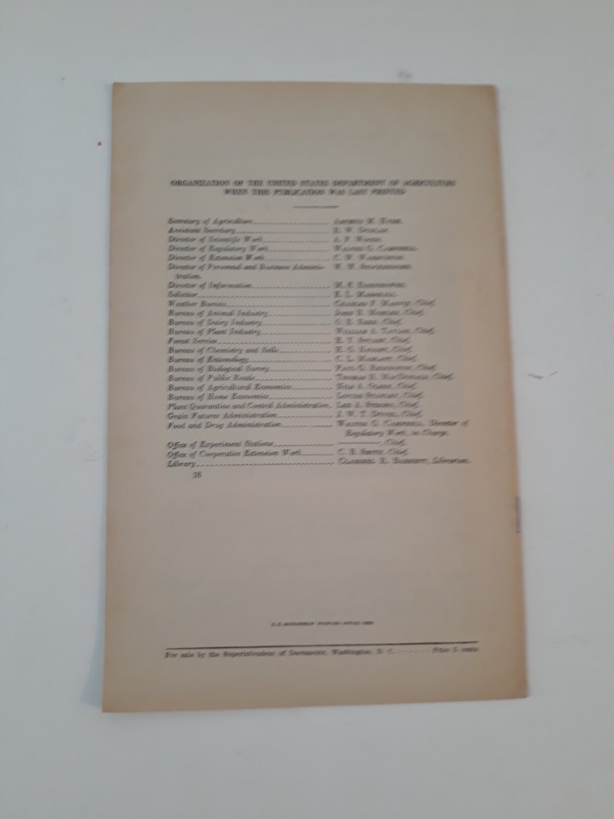 Vtg Farmers Bulletin US Dept of Agriculture No 1097 The Stable Fly Pest 1931 jj