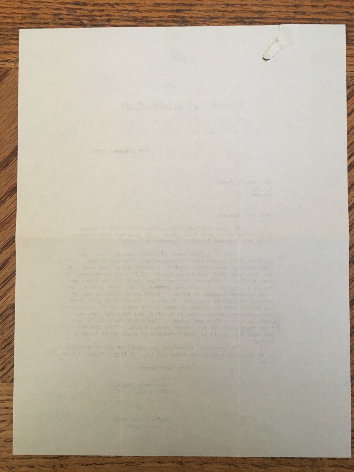 Buckerfields Ltd Farm Tool Machinery Letter Receipt 1950 Cattle Ranch Kelowna BC