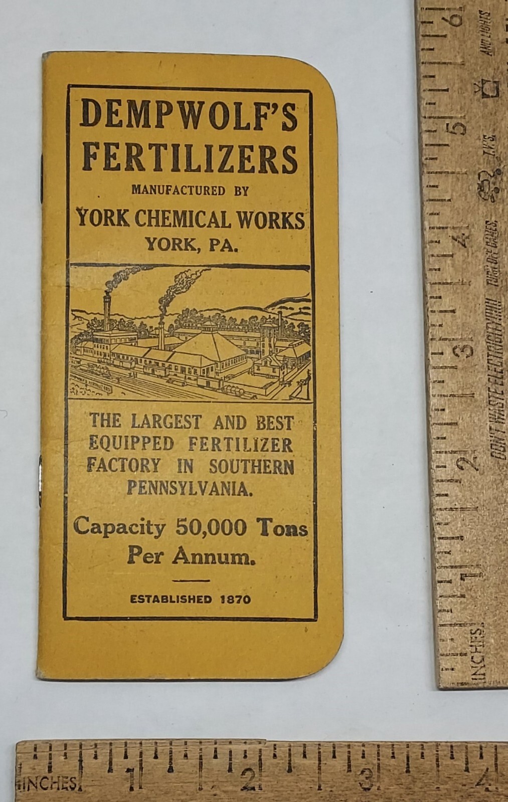1920 DEMPWOLF&rsquo;S FERTILIZERS – York Chemical Works – BOOKLET – listing #5149