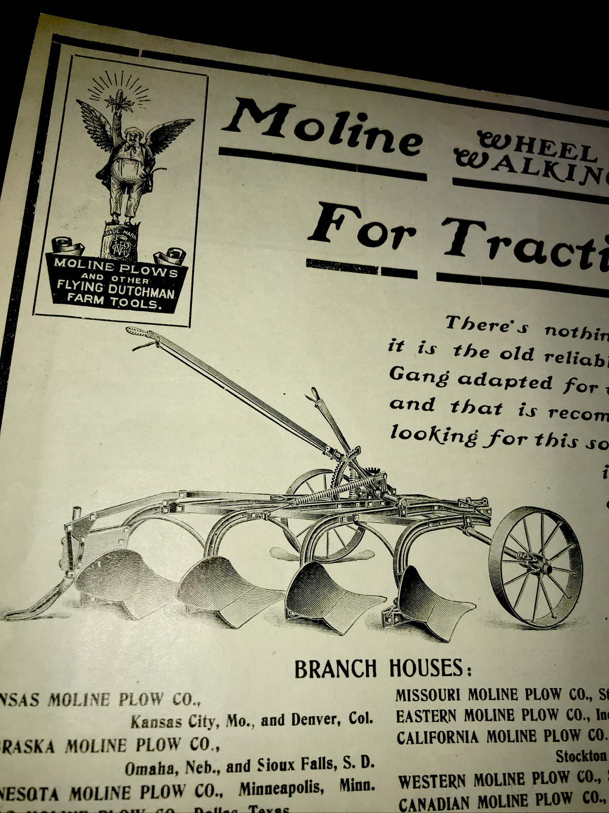 1903 Moline Plow Co. Farm Advertising – Moline – Illinois