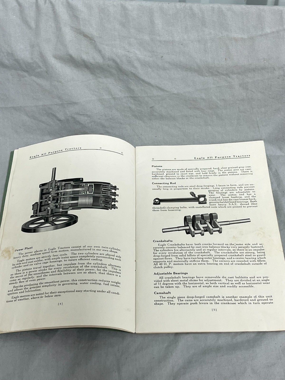 vintage 1920s EAGLE 13-25 16-30 Tractor Appleton, Wisconsin Catalog Brochure