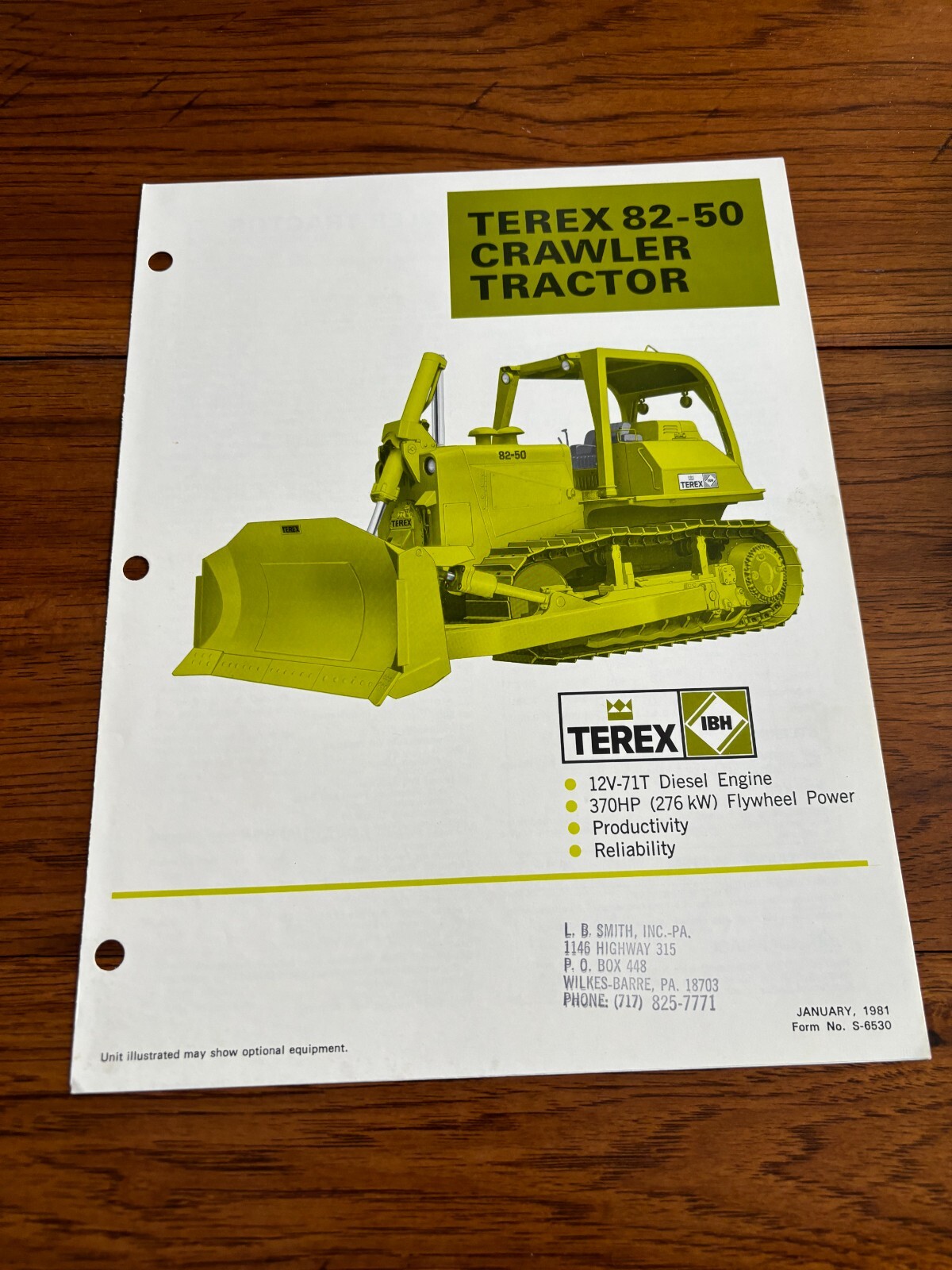 Terex 82-50 Crawler Tractor Dozer Brochure FCCA24