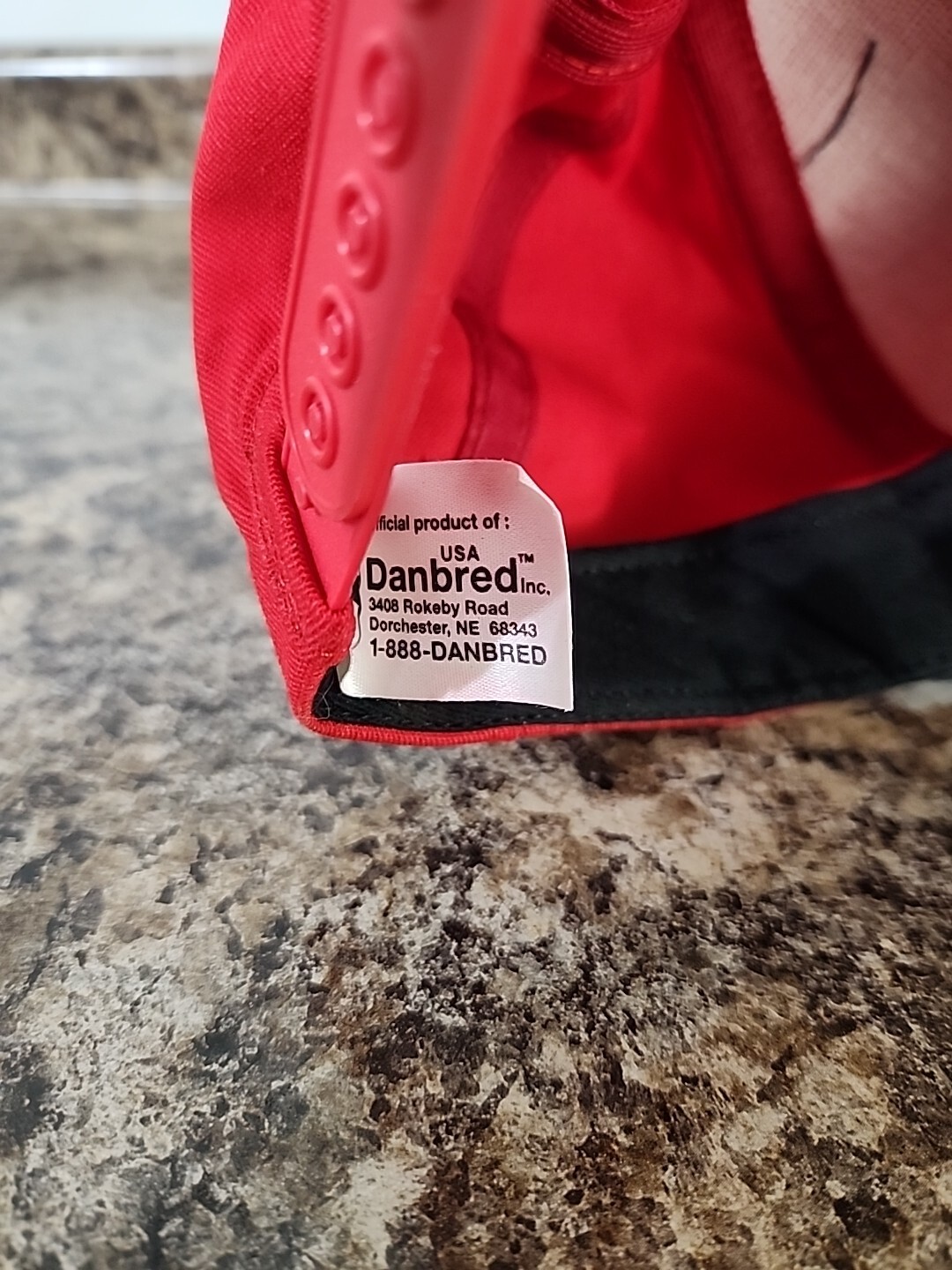 Danbred Inc Pig Pork Genetics Snapback Hat Dorchester Nebraska Red Black