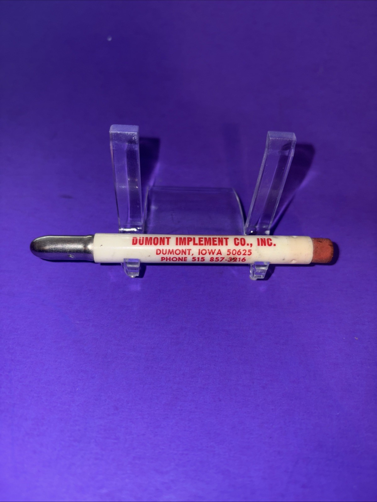 Vtg AVCO New Idea – Dumont Iowa Implement Co. Ag Ad Bullet Pencil