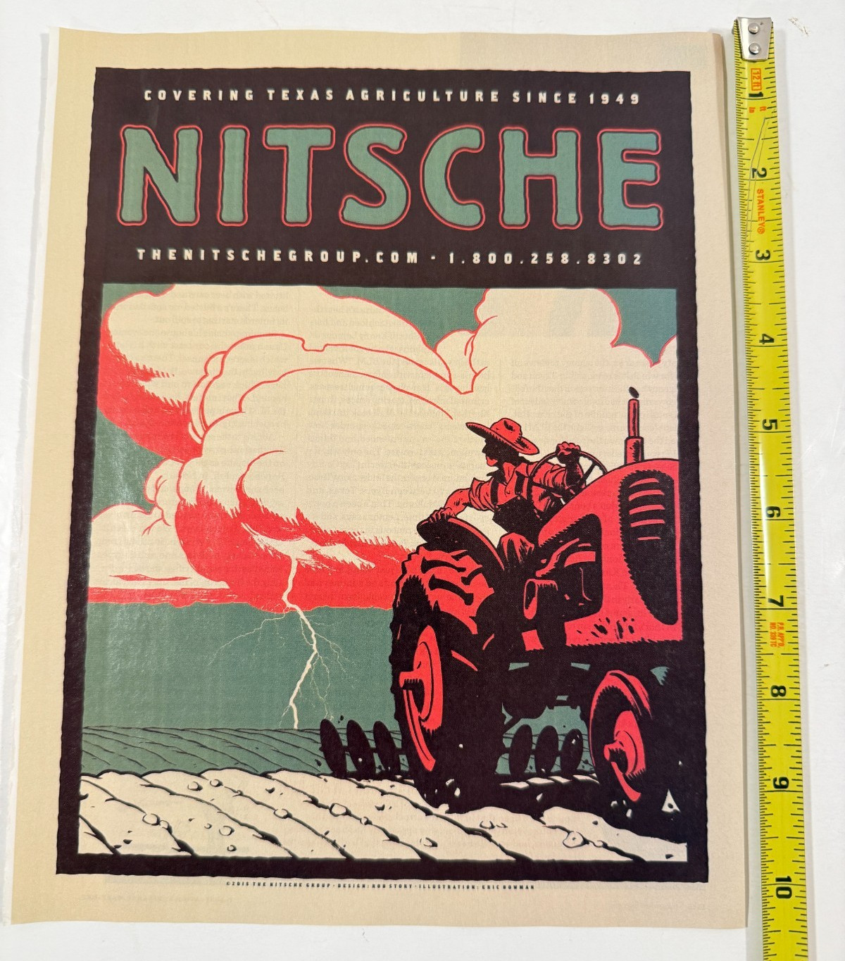 Nitsche Man on Tractor Agriculture Farm Plowing Field Advertisement Print Ad