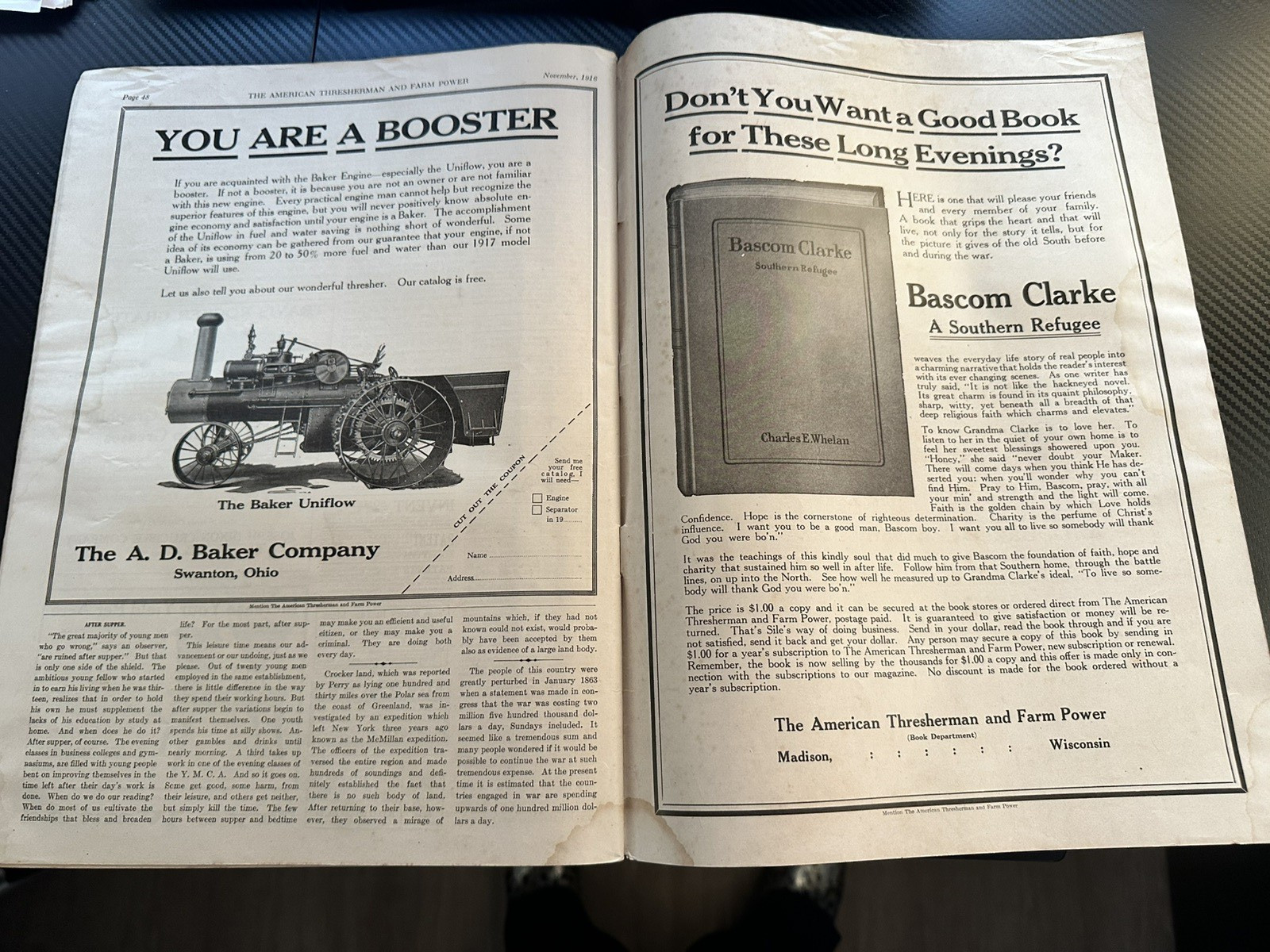 The American Thresherman and Farm Power MAGAZINE 1916 Madison, WIS Vol 19 No 7